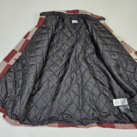 H&M Oversized Quilted Flannel Jacket Mens L Plaid Streetwear Shacket Winter Cozy - Picture 3 of 10